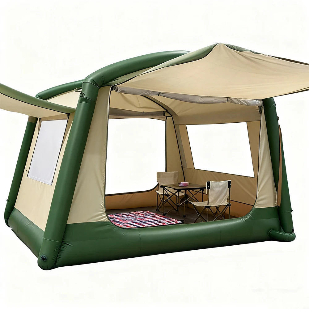 

STLF All-in-One Inflatable Four-Season Camping Tent Spacious Waterproof Sunshade Family Tent Quick Setup Portable