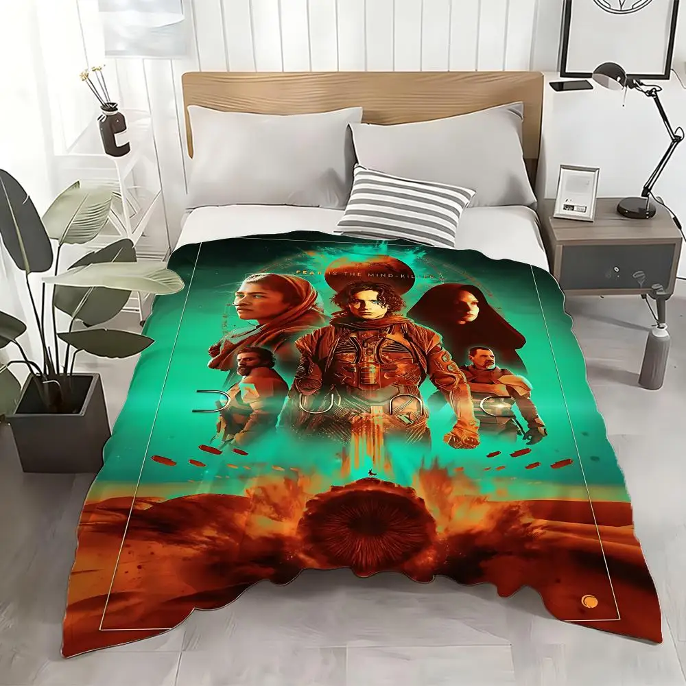 

Плед из фланели «Дюна: Часть вторая» (фильм в стиле научной фантастики), мягкий, легкий, приятный для кожи, для дивана, кровати, офиса и путешествий