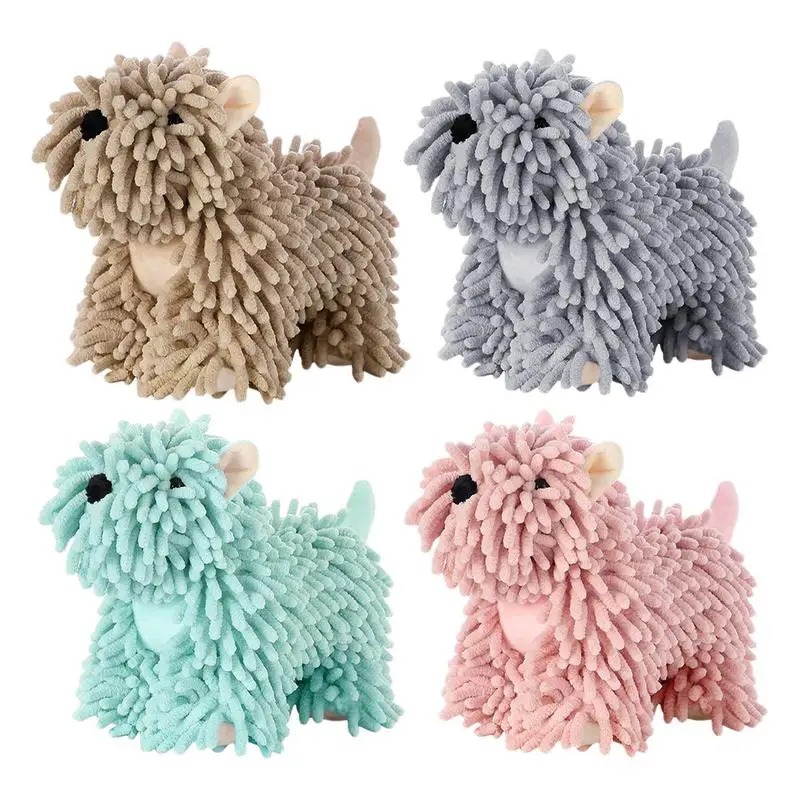 

Chenille Hand Towel Cartoon Dogs Fuzzy Ball Hand Rags Quick Dry Soft Absorbent Microfiber Towels For Home And Apartments