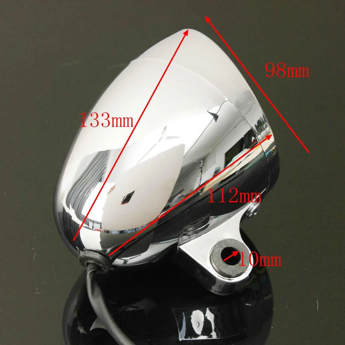 2Pcs Universal DC 12V 4 Motorcycle Bullet Headlight Spot Fog Lamp Chrome Lamp Amber Light for Harley for Honda for Yamaha