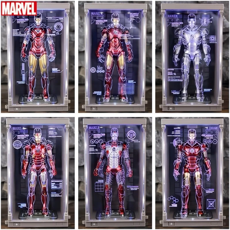 Marvel Iron Man Mk1-7 Mark Hall Of Armor Set Of 1-7 Action Figure Avengers Tony Stark Legends Original Zd Toys Model Gift Toy