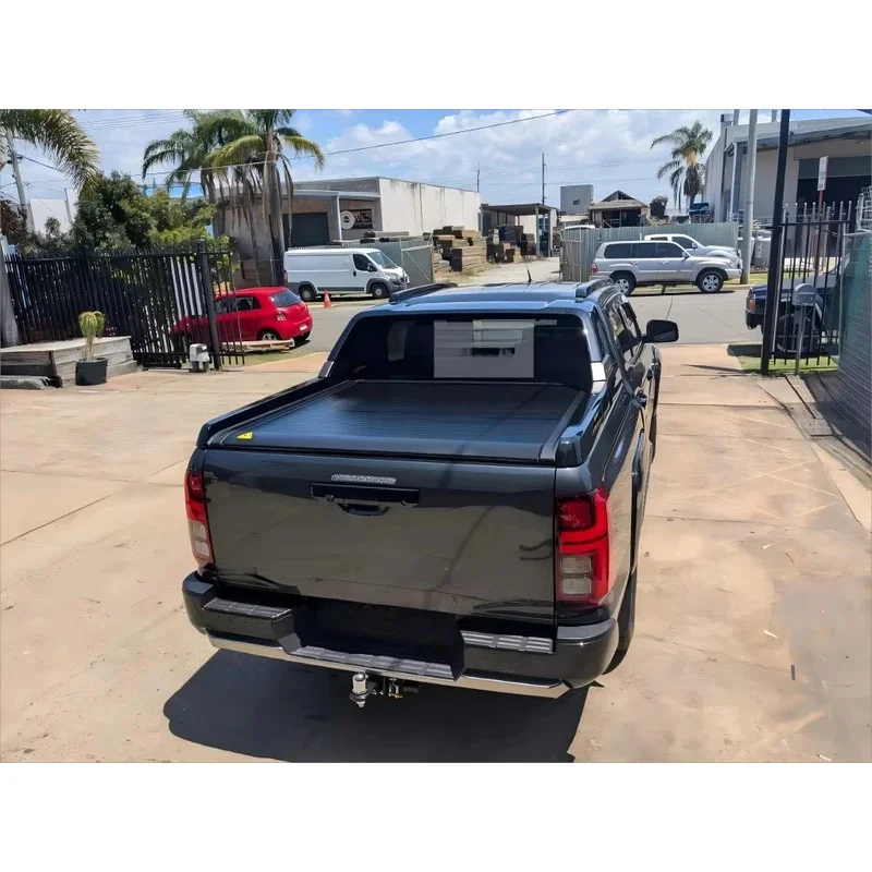 Smart Touch Control Electric Black Roller Shutter Waterproof Automatic Tonneau Cover for Rang Model Locking