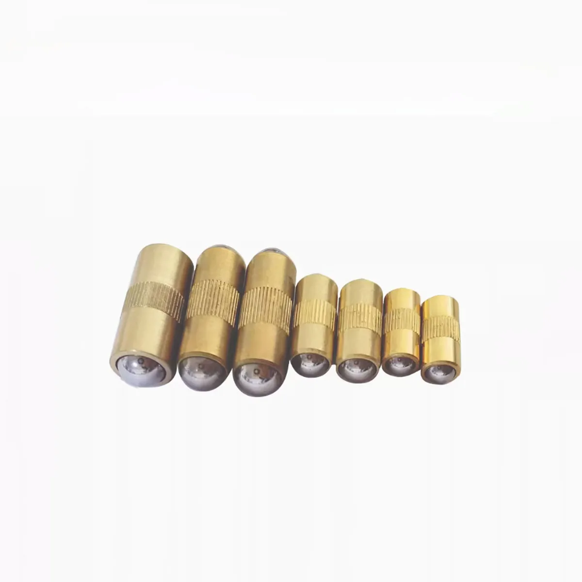 Double Headed Precision Brass Embossed Positioning Ball Door Latch Locking And Collision Ball Press In Ball Head Plunger