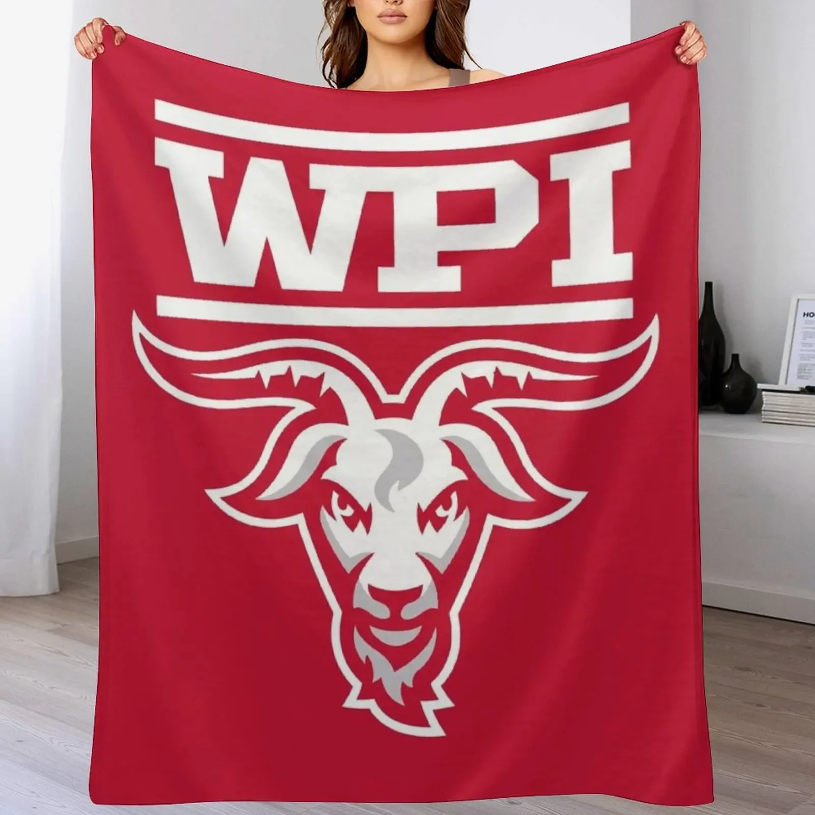 Worcester Polytechnic Institute Throw Blanket Soft Plush Plaid Softest Winter beds Blankets