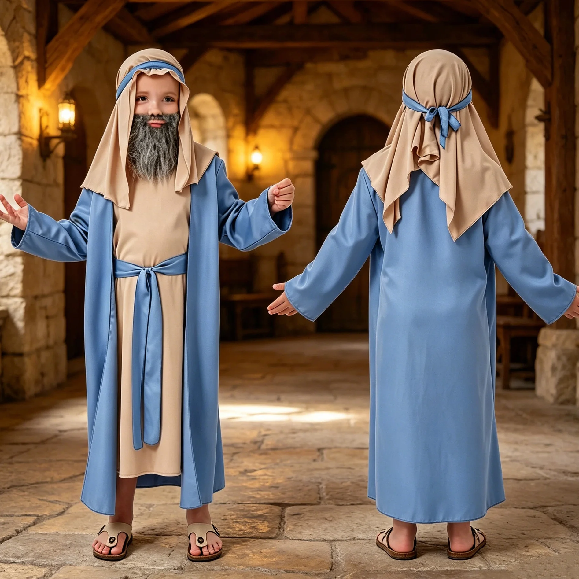 

Unisex Halloween Niño Dress Up Enfant Shepherd Bible Outfit Costume Cosplay Costumes
