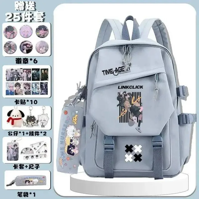 

Черный, белый, синий, розовый, Link Click, школьные сумки, большие вместительные рюкзаки Mochilas для подарка, аниме-игра