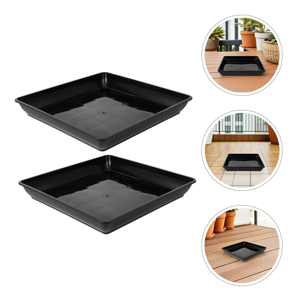 

4Pcs Black Plastic Saucer Thickened Design for Planters Balcony and Garden Decor Plant Tray Plant Water Catcher Tray