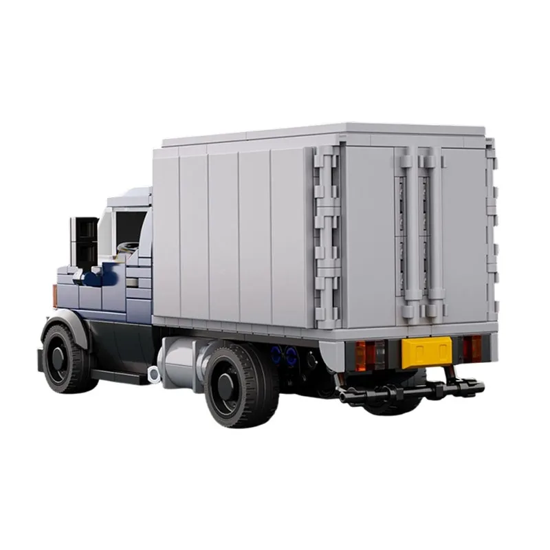 491PCS 새로운 MOC 미니 박스 트럭 시티 트랜스포트 차량 모듈형 모델 블록 창의적 조립 장난감 소년 어린이 선물