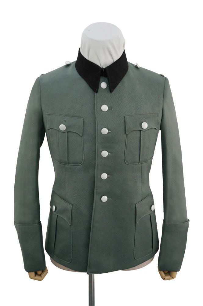 GUDC-011 WWII German Elite M41 officer Gabardine black collar service tunic Jacket