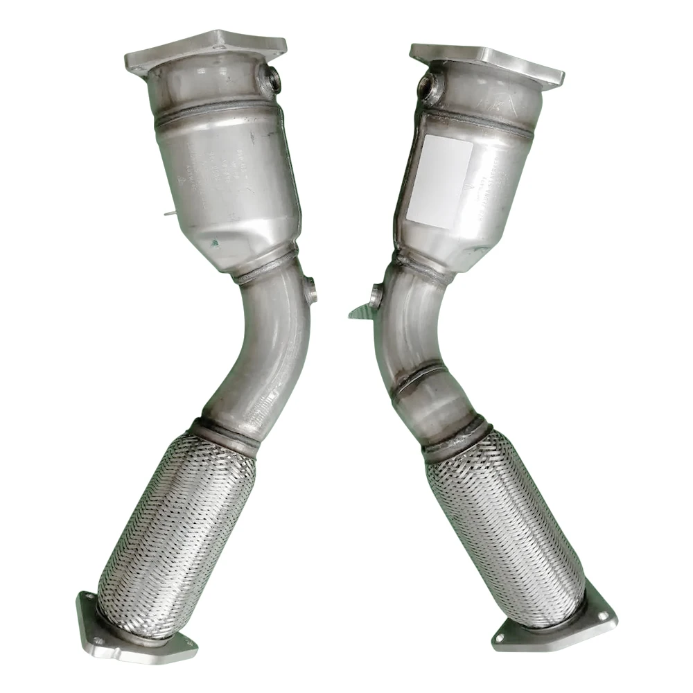 Pair Front Catalytic Converter for Porsche Cayenne 4.5T 2003-2006 Exhaust Pipe 955113021BX 95511302110 955113022BX 95511302210