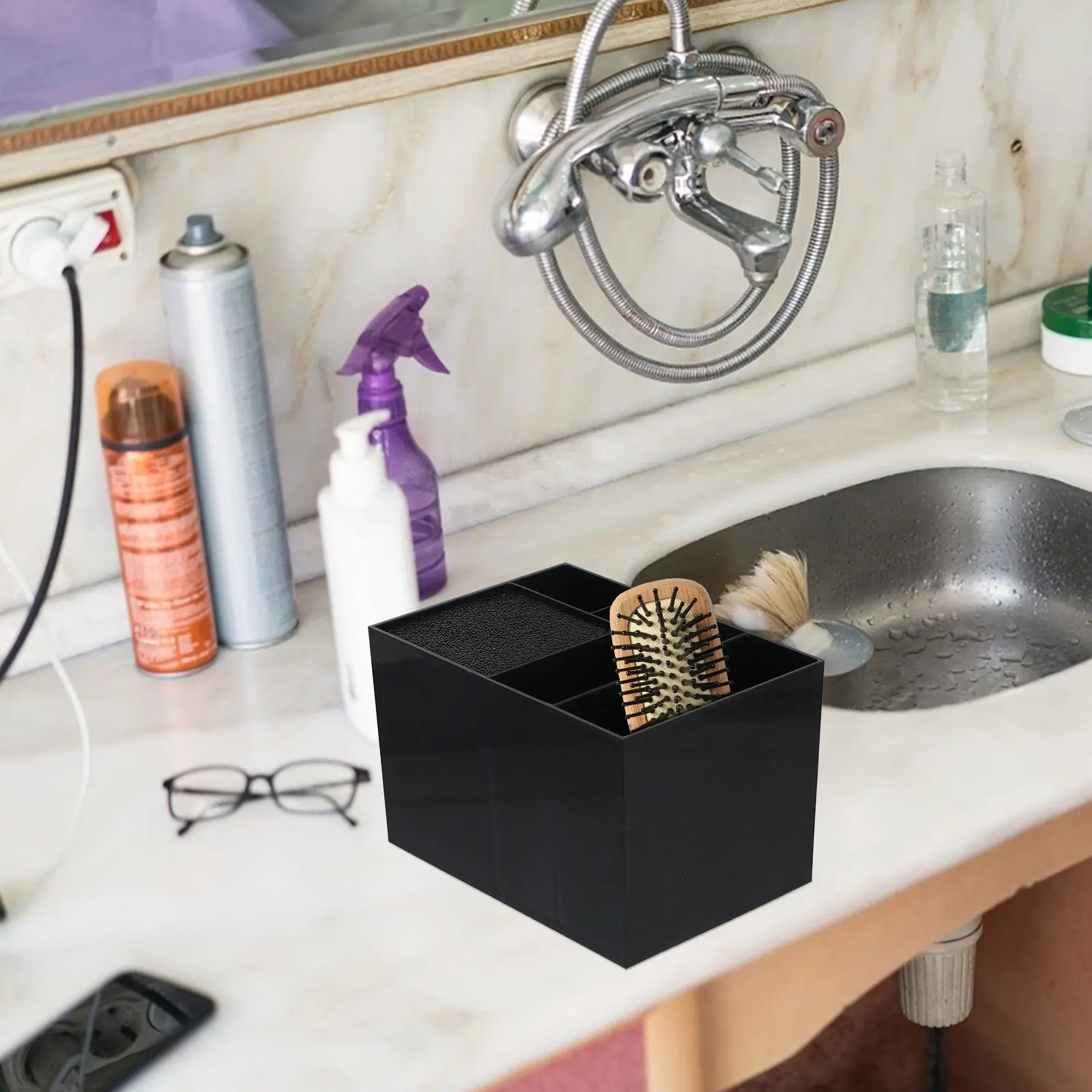 

Пластиковый кронштейн для хранения расчески для салона, ванной комнаты, общежития, отеля, офиса, зоомагазина, парикмахерского, стилиста, безопасный, прочный, многоцелевой, длинный