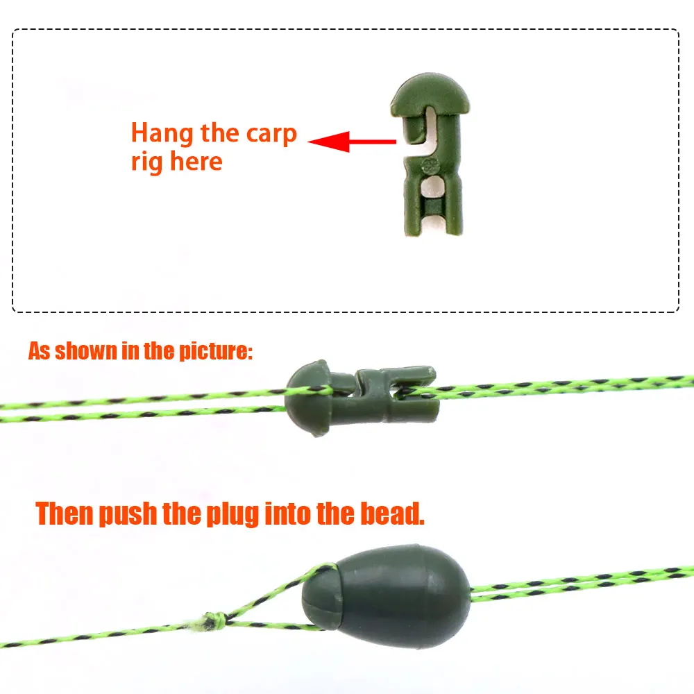 20pcs Fishing Method Feeder Bait Cage Connector Quick Change Beads Hair Carp Rig Chod Bead For Fishing Accessories Tackle