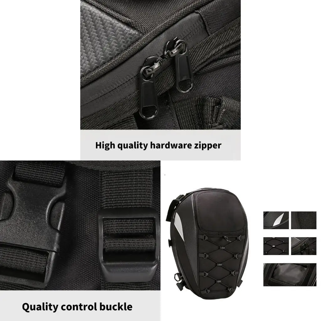Spacious Motorcycle Travel Bag Carbon Fiber Accents And All Weather