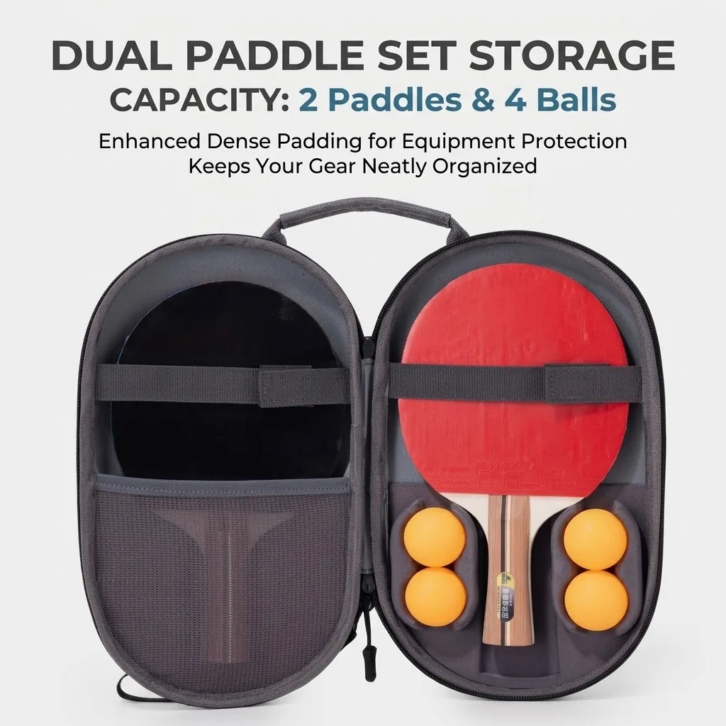 Table Tennis Racket Bag, Special Gourd-Shaped Case for Table Tennis Rackets, Table Tennis Racket Pouch, Table Tennis Sports Bag