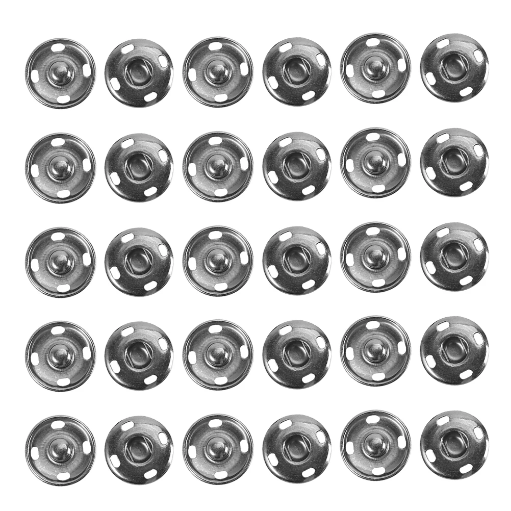 

100pcs Metal Snap Fasteners for Clothes Durable Rust-Resistant Secure Press Buttons Coats Jackets Pants Replacement Sewing