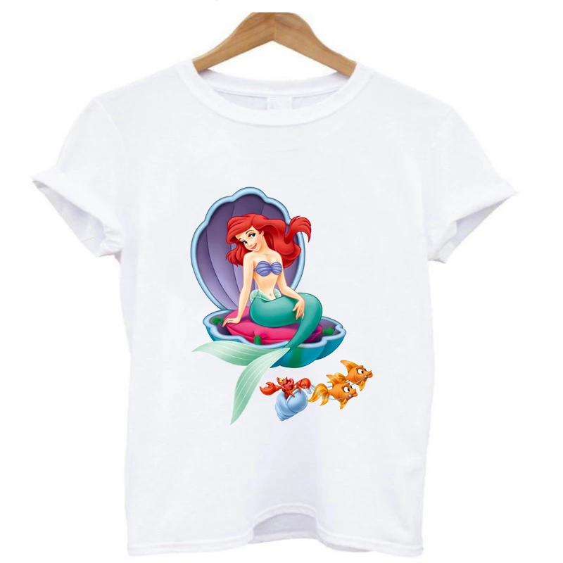 2Pcs/Lot The Little Mermaid Disney Iron On Fusible Patches Heat Thermal Transfer Stickers Ironing Applications For Clothing DIY