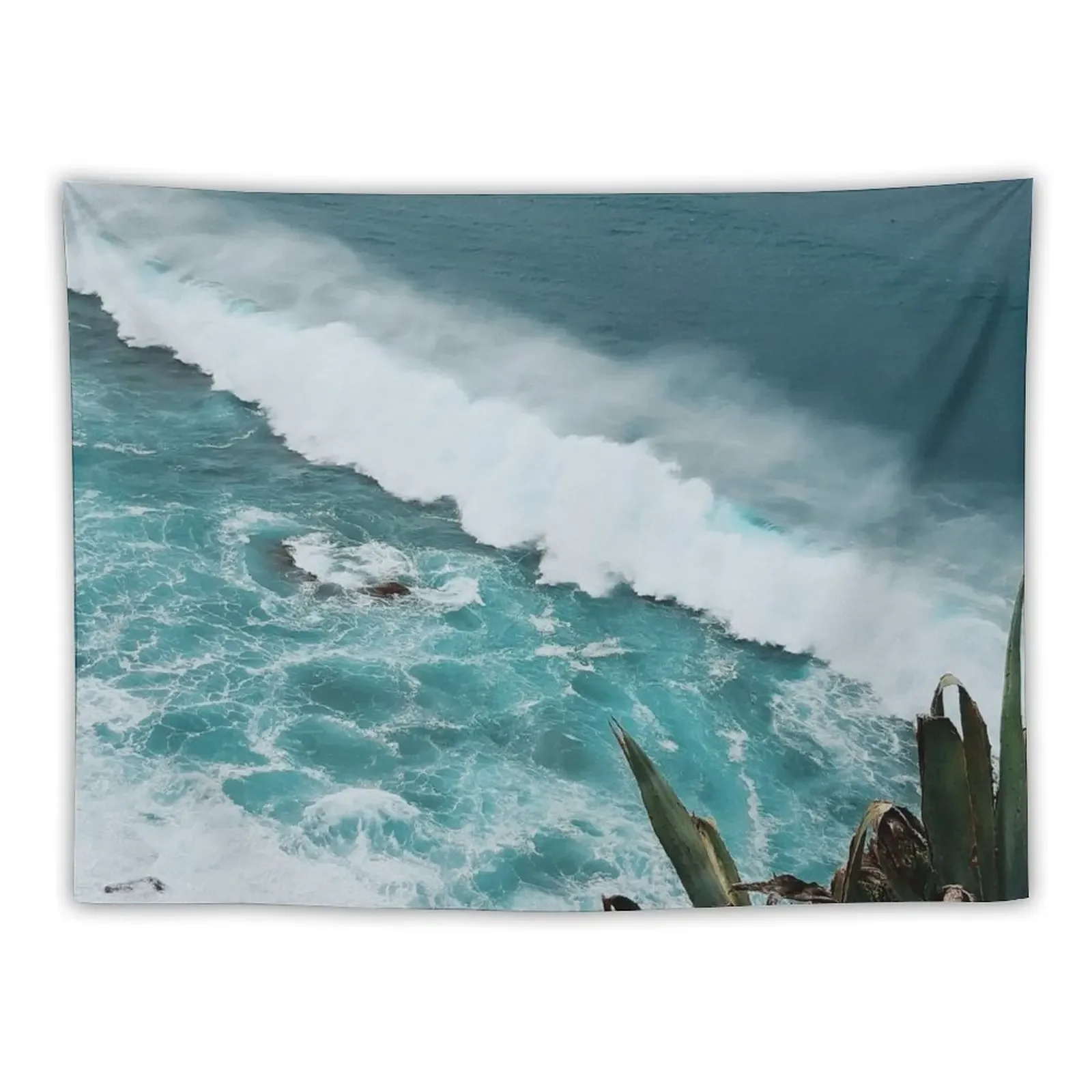 

Turquoise Ocean Waves Tapestry Aesthetic Room Decors Wall Art Tapestry