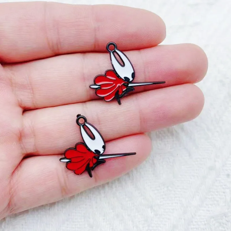 10pcs alloy drip oil cartoon accessory pendant DIY earrings keychain pendant - view 5