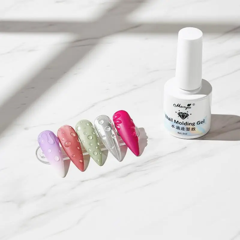 Nail Art Gel 3D Versatile Water Drop Design High-Transparent Water Droplet Top Coat Gel Clear Non Wipe Design Nail Art Gel