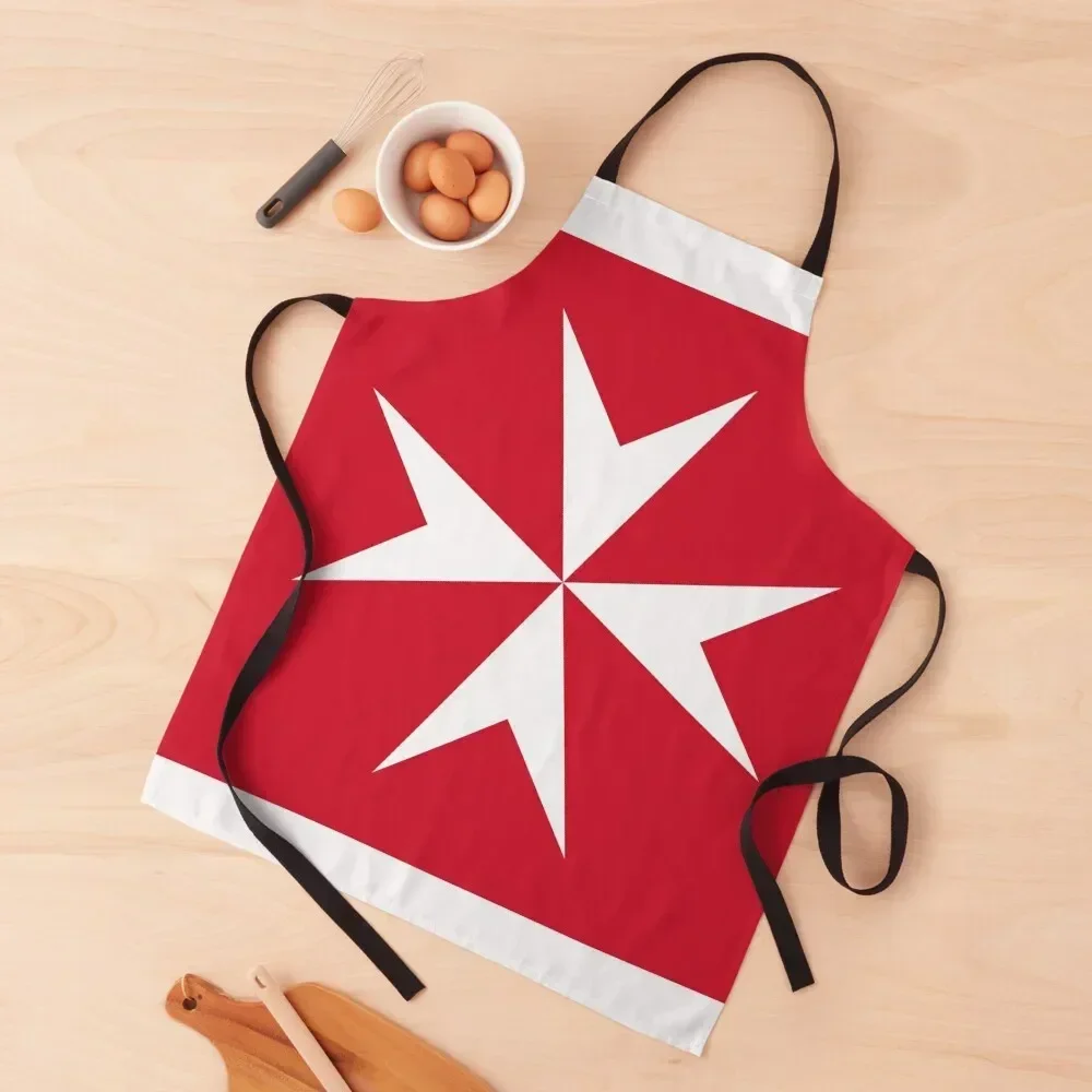 Civil Flag of Malta Apron Waterproof Kitchen For Women restaurant accessories Kitchenware Apron