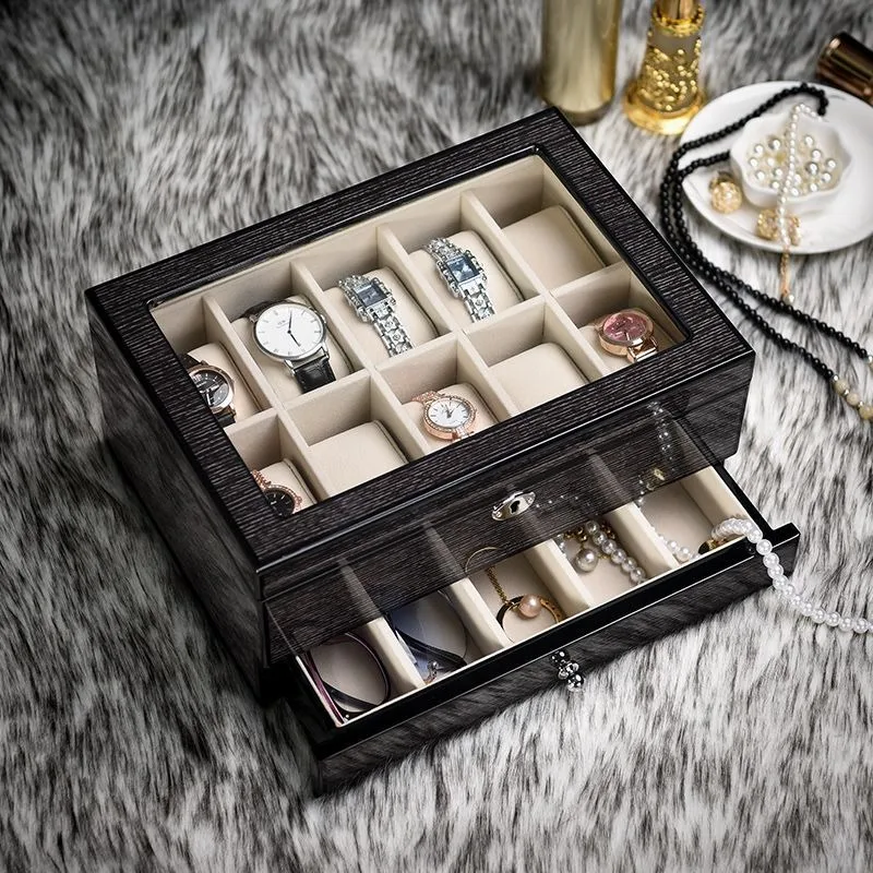 Luxury Watch Storage Box Retro Necklace Organizer Boxes Multifunctional Bracelet Display Case Portable Jewelry Packaging Cases