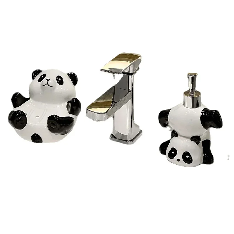 Nordic Light Luxury Soap Dish Creative Panda Soap Holder Lovely Ceramic Shower Holder Beautiful Fashion Bathroom Products