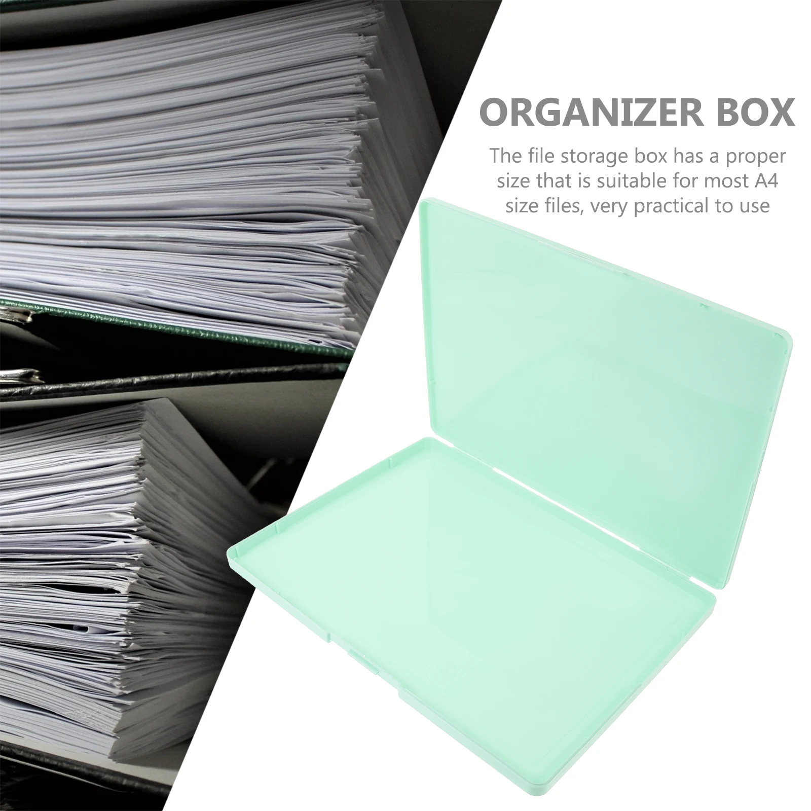 

Greeting Card File Storage Box Office Black Bin Plastic Organiser Document Organizer