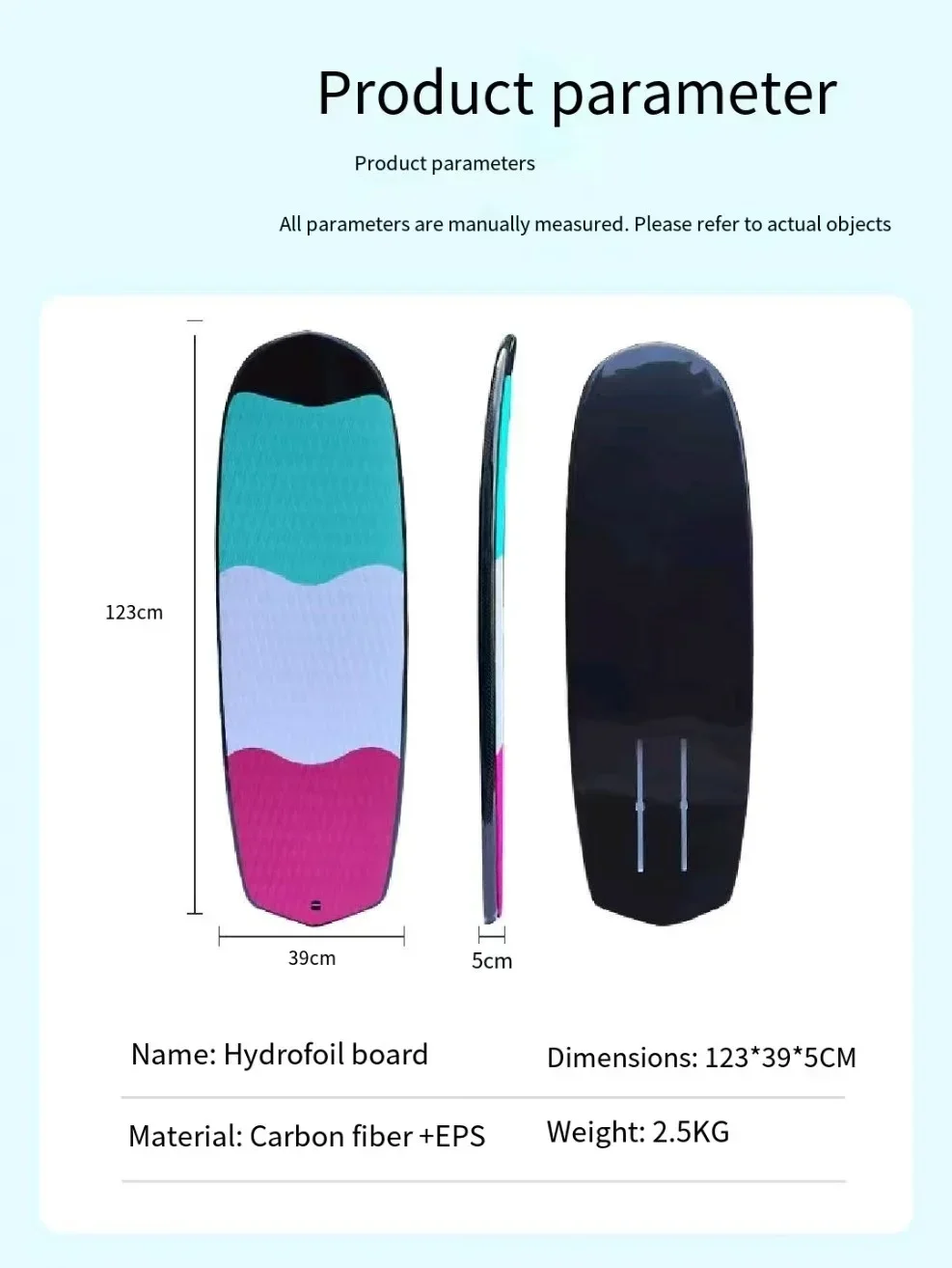 New All Carbon Fiber Unpowered Hydrofoil Watersports Skis Adult Beginners Standing Hydrofoil Board Surfboard