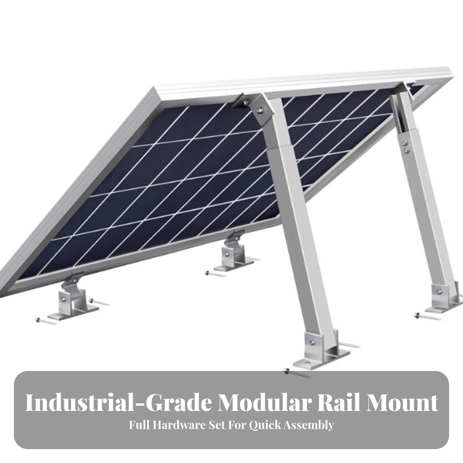 Solar Panel Mounting Bracket Kit Weather-Resistant Solar Panel Mounting Brackets Hardware Adjustable Anodized for Installers