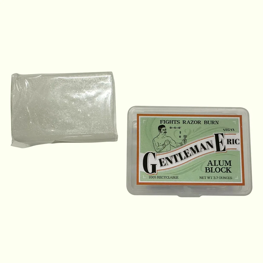 Alum Shaving Stick Deodorant Aluminum Free 3.7oz Alum Block in Plastic Case Styptic Pencil Stops Bleeding Aftershave Shaving Cut