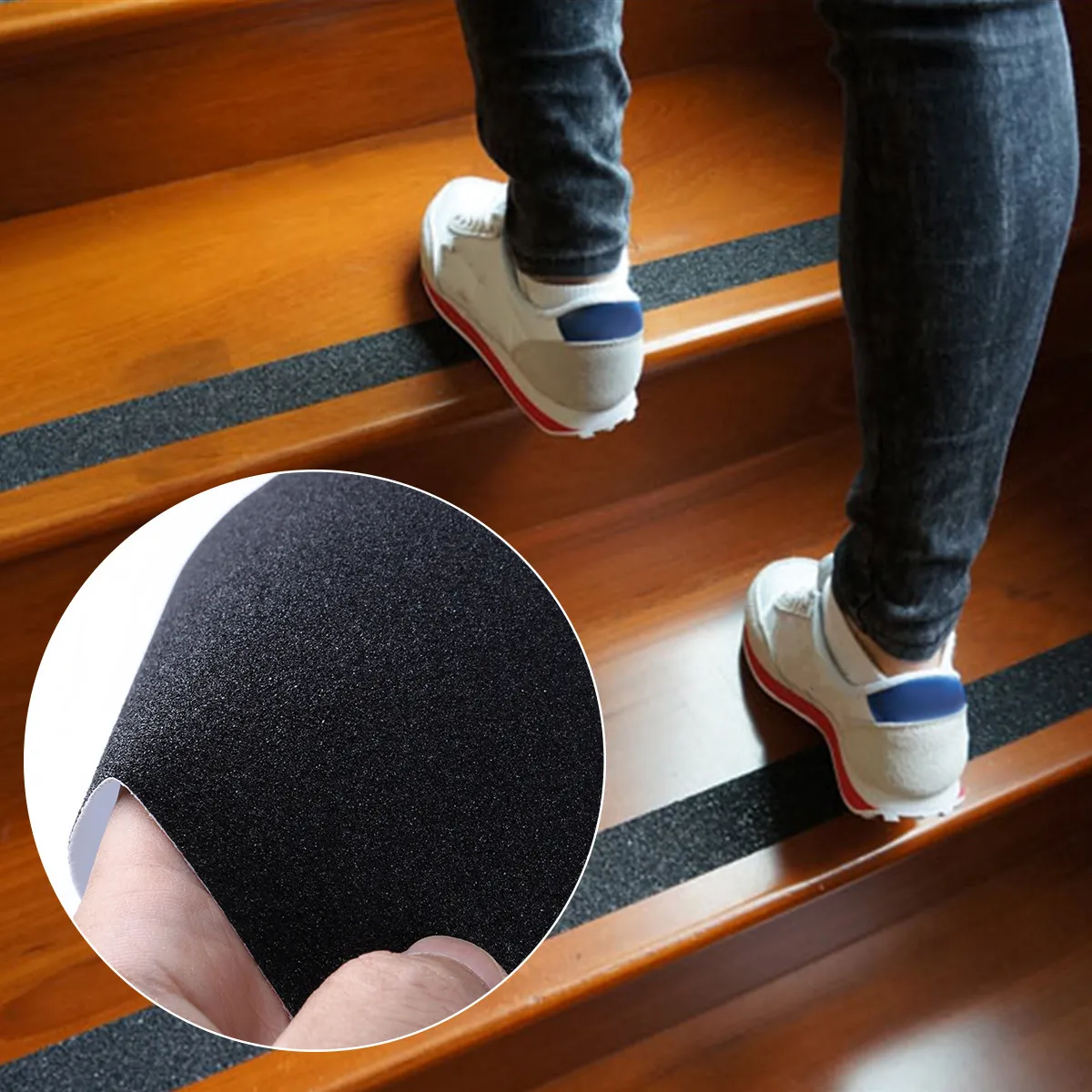Anti Tape Black Non Slip Tape Roll for Stairs Treads Steps Ladders Ramps Scaffolding 15Cm 5M PVC PP Pet Synthetic Paper