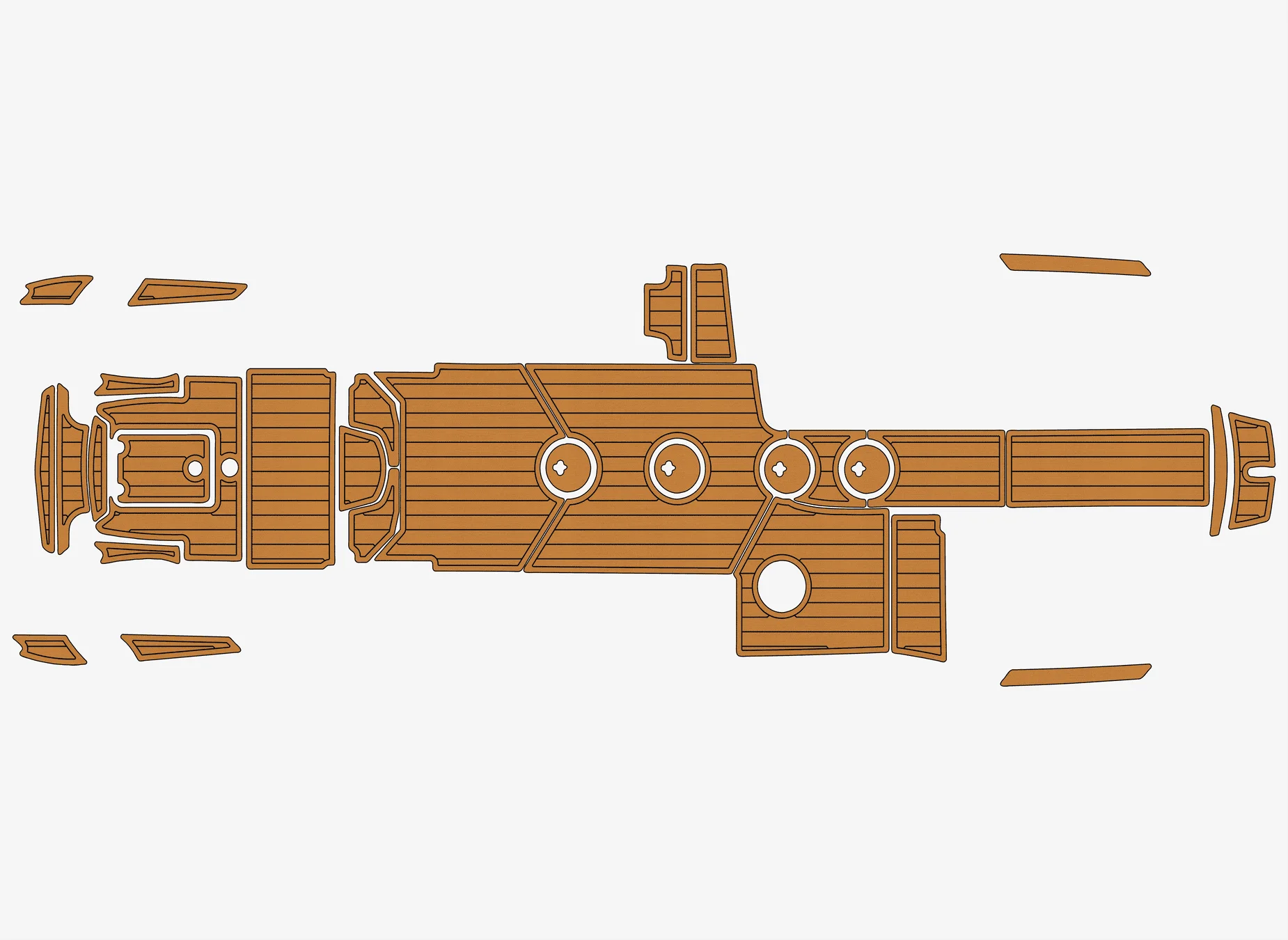 

Anti-Skid EVA Faux Teak Self-Adhesive 6mm Boat Decking Pad for 2019 Mastercraft X24 Yacht Cockpit Durable Marine Flooring