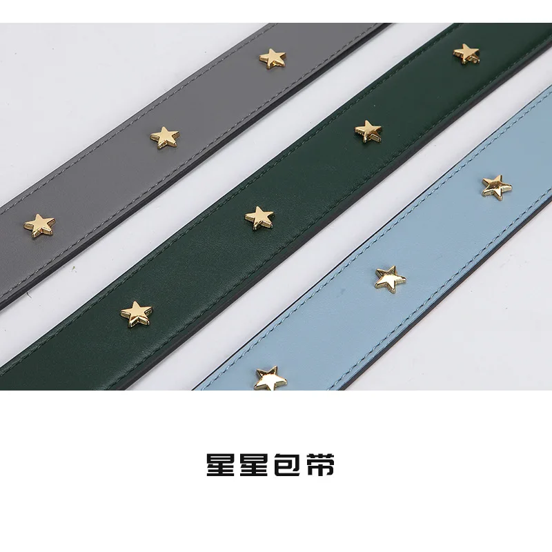 2024 New Pu Leather Star Women\'s Handbag Belt Wide Strap Fashion Bag Strap