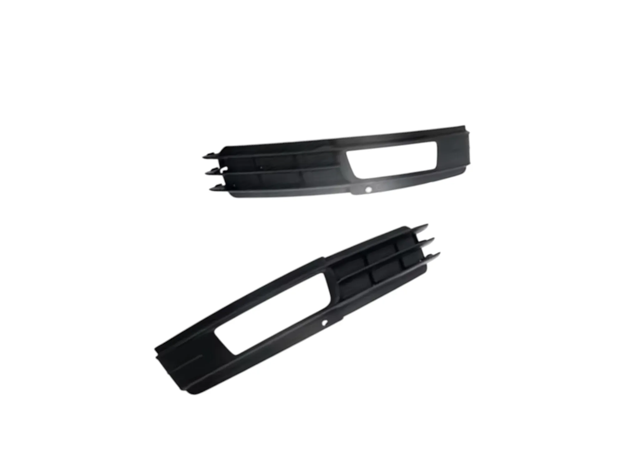 1 Pair L & R Sides Satin Black Color Front Lower Side Cooling Air Grille For Audi A6 C6 Facelifted 2009 - 2010