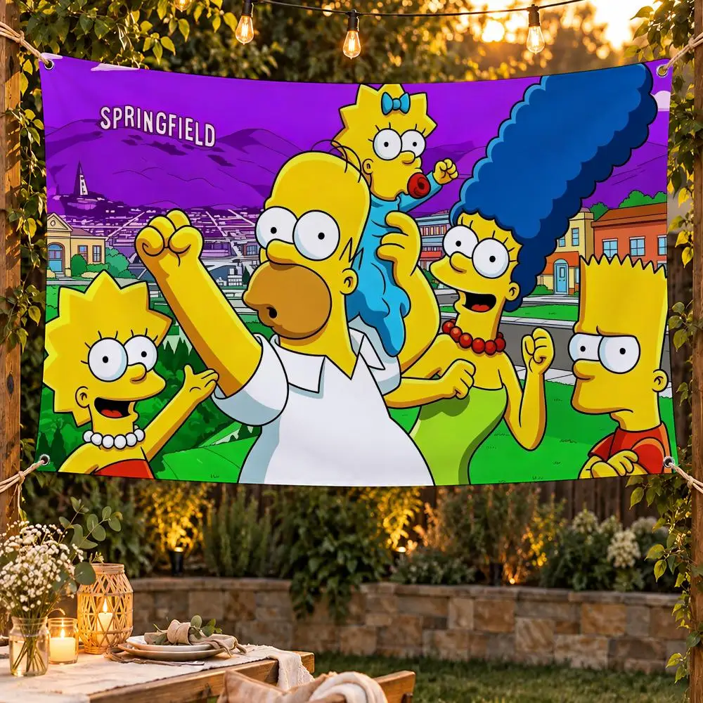 The Simpsons Flags For Garden Party Living Room Home Wall Flag Bedroom Outdoor Decor