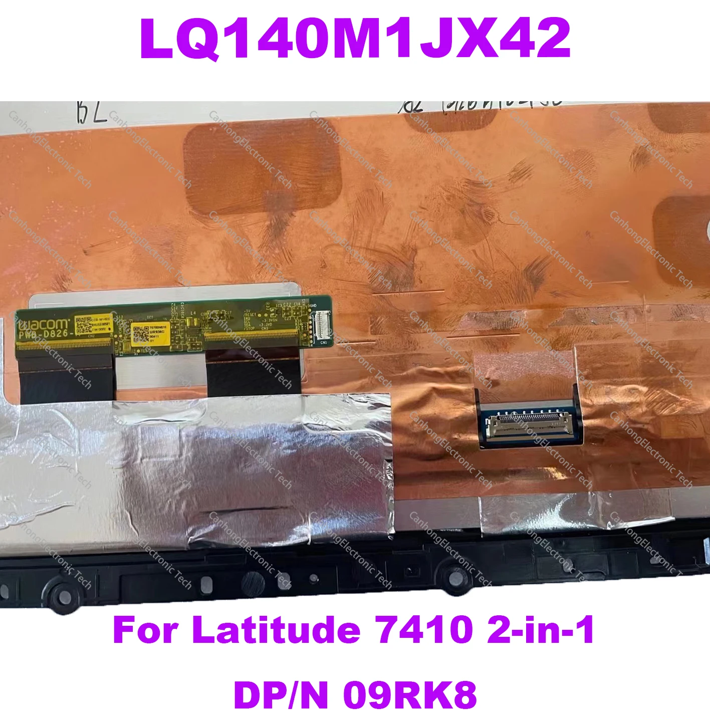 Imagem -03 - Lcd Touch Screen Digitalizador Substituição do Conjunto de Vidro Dell Latitude 7410 em 14 P131g Lq0dasd520 Lq140m1jx42 094rk8