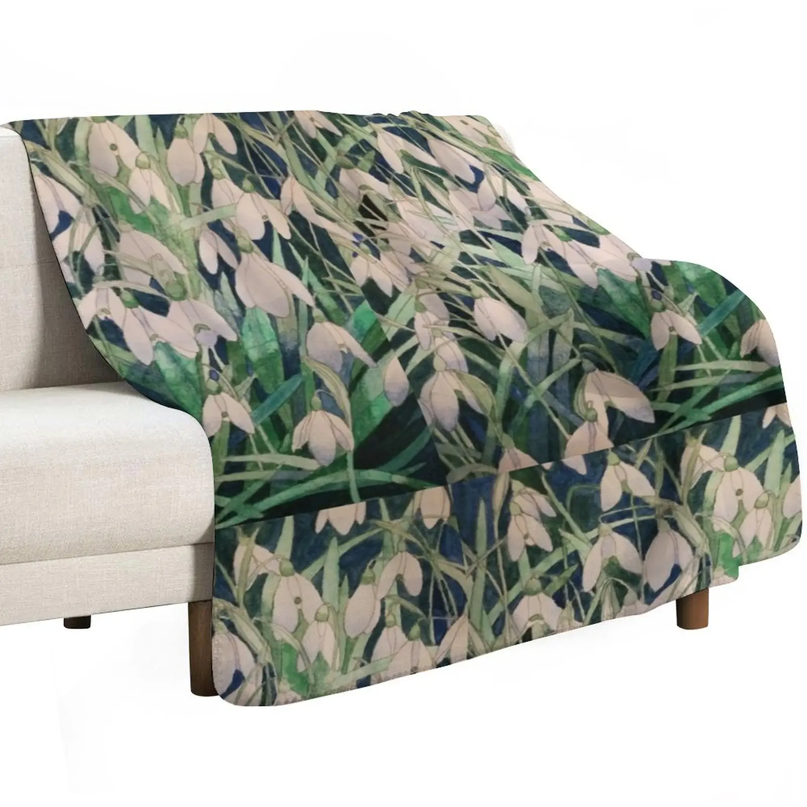 Snowdrops watercolour painting Throw Blanket Soft Beds Hairy Blankets For Bed manga Single heavy to sleep Blankets