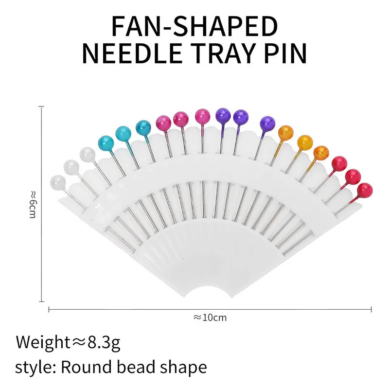 Fan Shaped Positioning Needle DIY Cross Stitch Clothing Fixed Decoration Pin Flower Bouquet Pearl Needle