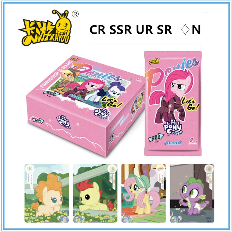 

Оригинальные карты KAYOU My Little Pony: Friendship Is Magic, аниме, забавная вечеринка, дружба, вечный набор Huiyue, коллекционные карты, подарки