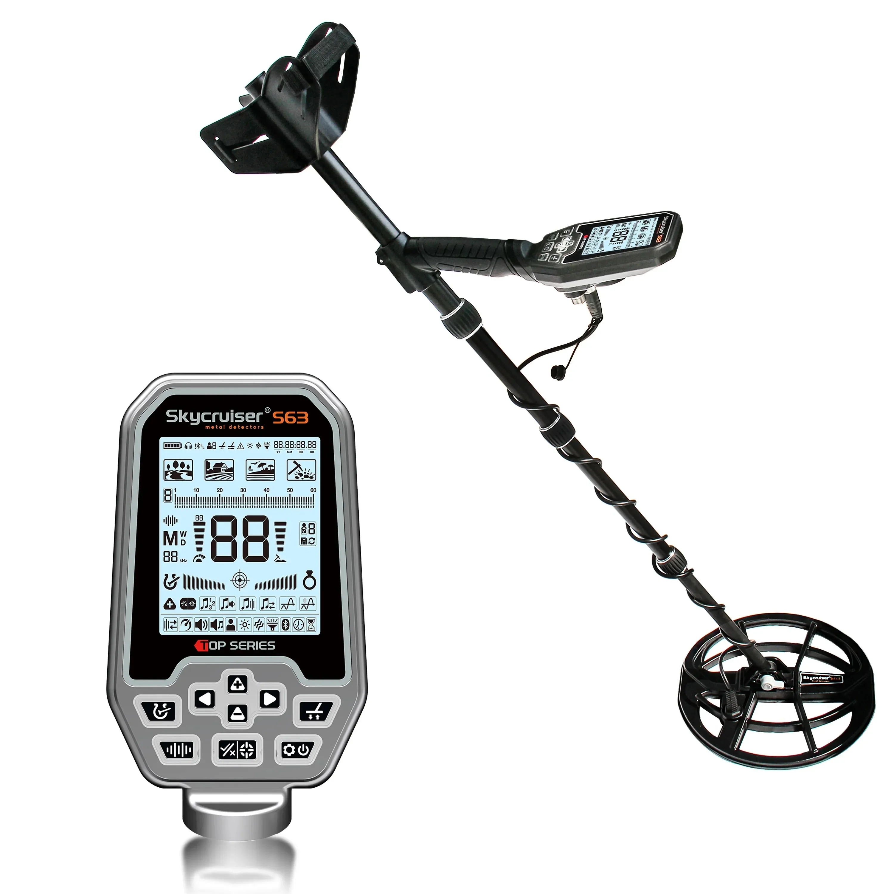 Professional Metal Detector Full Waterproof MAX. 3M High-precision Fixed-point Multi Frequency Portable Treasure Hunting Tool