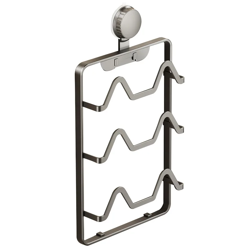 Suction Cup Shoe Rack, No-Drill Wall Mounted Multi-Layer Sandal Organizer with Drainage Holes