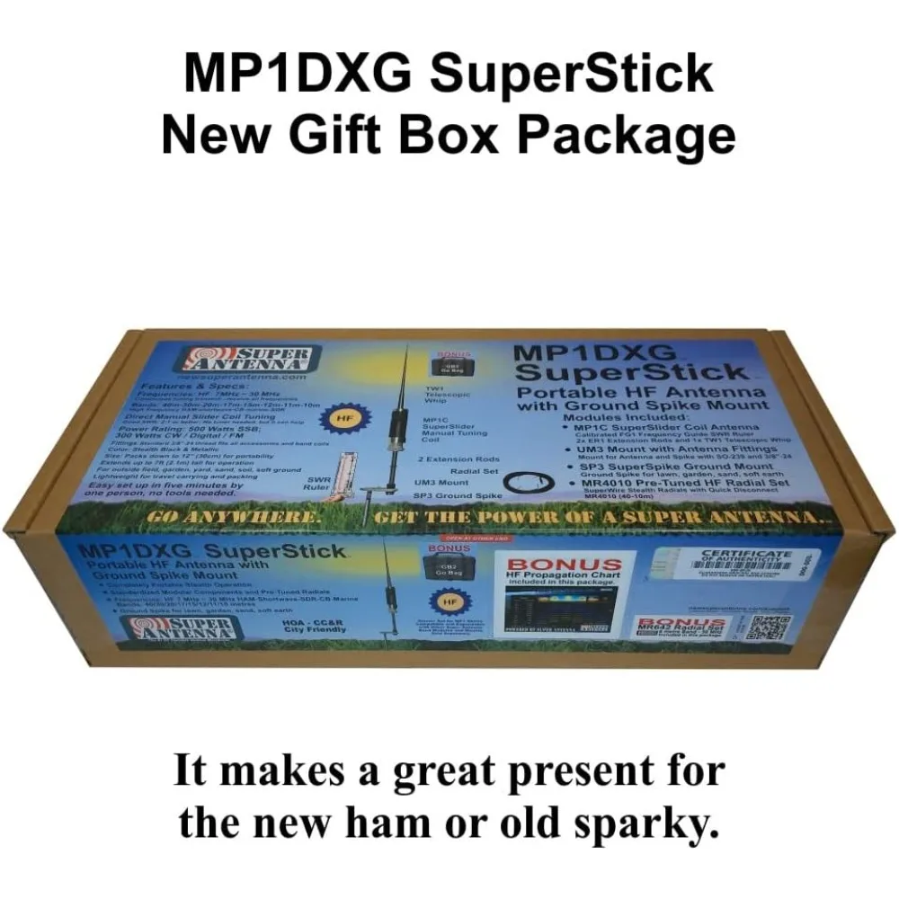 Antena Portabel HF dengan Dudukan Tanah untuk Radio Amatir, Tas Go Bag, Penggunaan Darurat