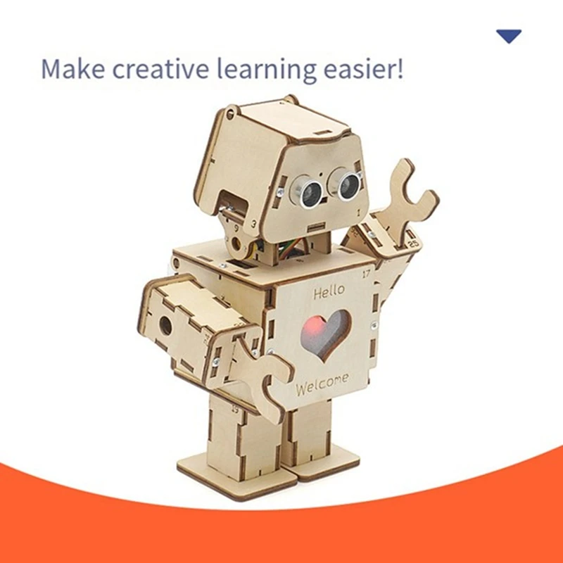 프로그래밍 가능한 듀얼 지능형 웰컴 로봇 키트, 청소년용 DIY 과학 실험, 스팀 교육 모델