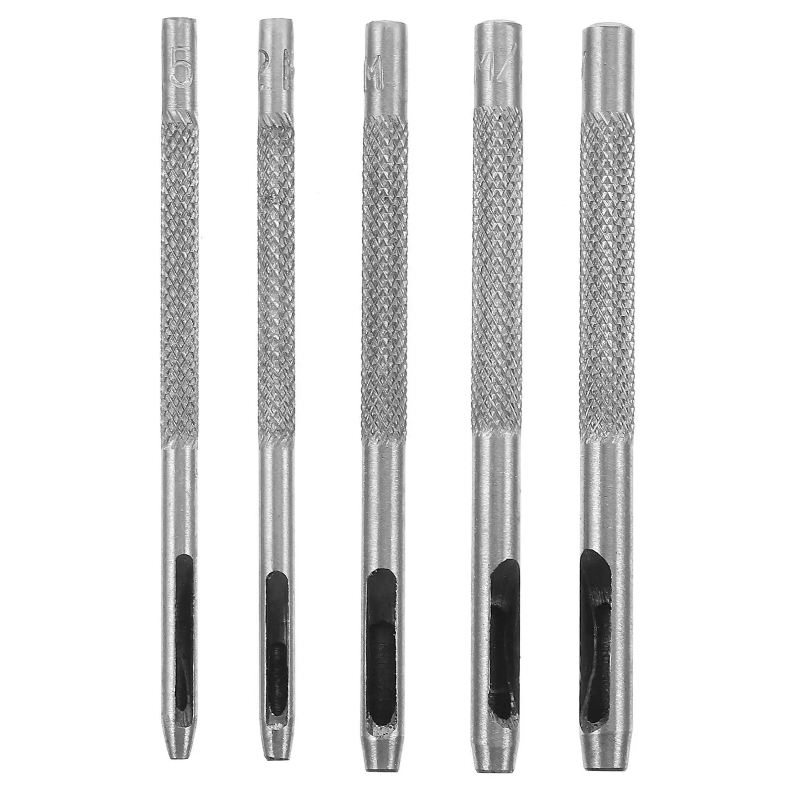 

5 pcs Round Punch Set for Belt Hole For Hole Punch Eyelet Equipment Set DIY Crafts Various Sizes Tools