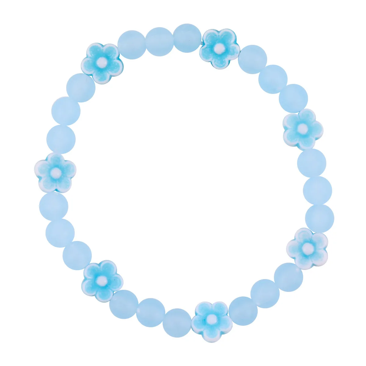 Makersland Frosted Bead Bracelet For Children Friendship Bracelets For Girls Cute Flower Simple Jewelry Accessories Charms Gift