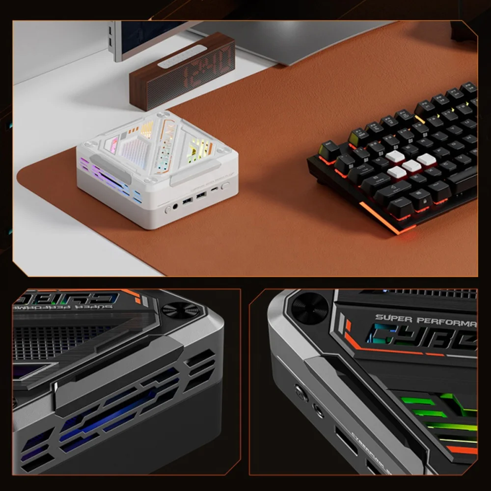 Mini Gaming PC AMD R7 7840HS with DDR5 M.2 SSD HD DP Wifi6 Win11 Cooling Fan Minipc Computadoras Gamer Computer