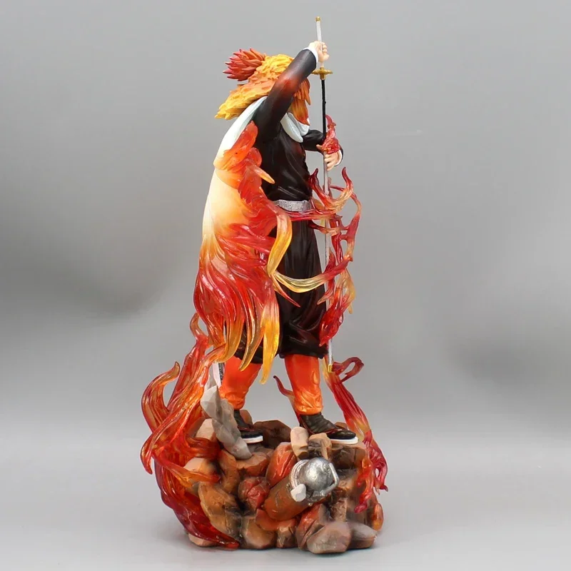 Figuras Demon Slayer Rengoku Kyoujurou de 30cm, estatua Gk, modelo de figura de Anime, colección de muñecos, decoración de habitación, juguetes de escritorio, regalo