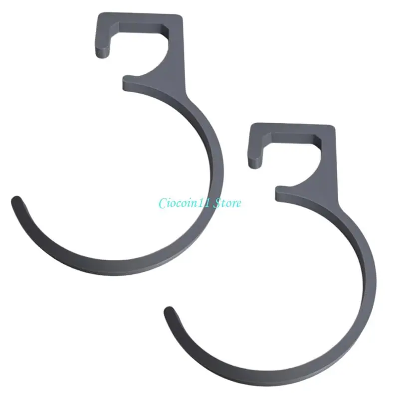 Camping Shelter Support Hook for Inflatable Tents, Gray Tent Hook with Curved Shape and Top Clip Slot for Camp Access