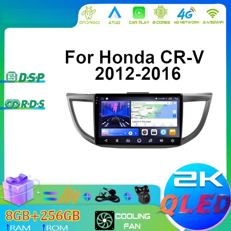 

For Honda CR-V 2012 2013 2014-2016 Car Intelligent Systems Android Car Player GPS WIFI Carplay 4G Car Radio Navigation Stereo