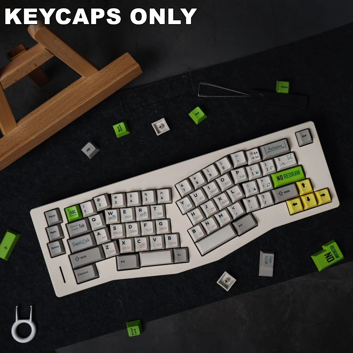 169 Keys CAD Not Redraw PBT Cherry Keycaps Dye-Sublimated Keycap Set for Mx Cherry Gateron Switch Mechanical Keyboard Kit